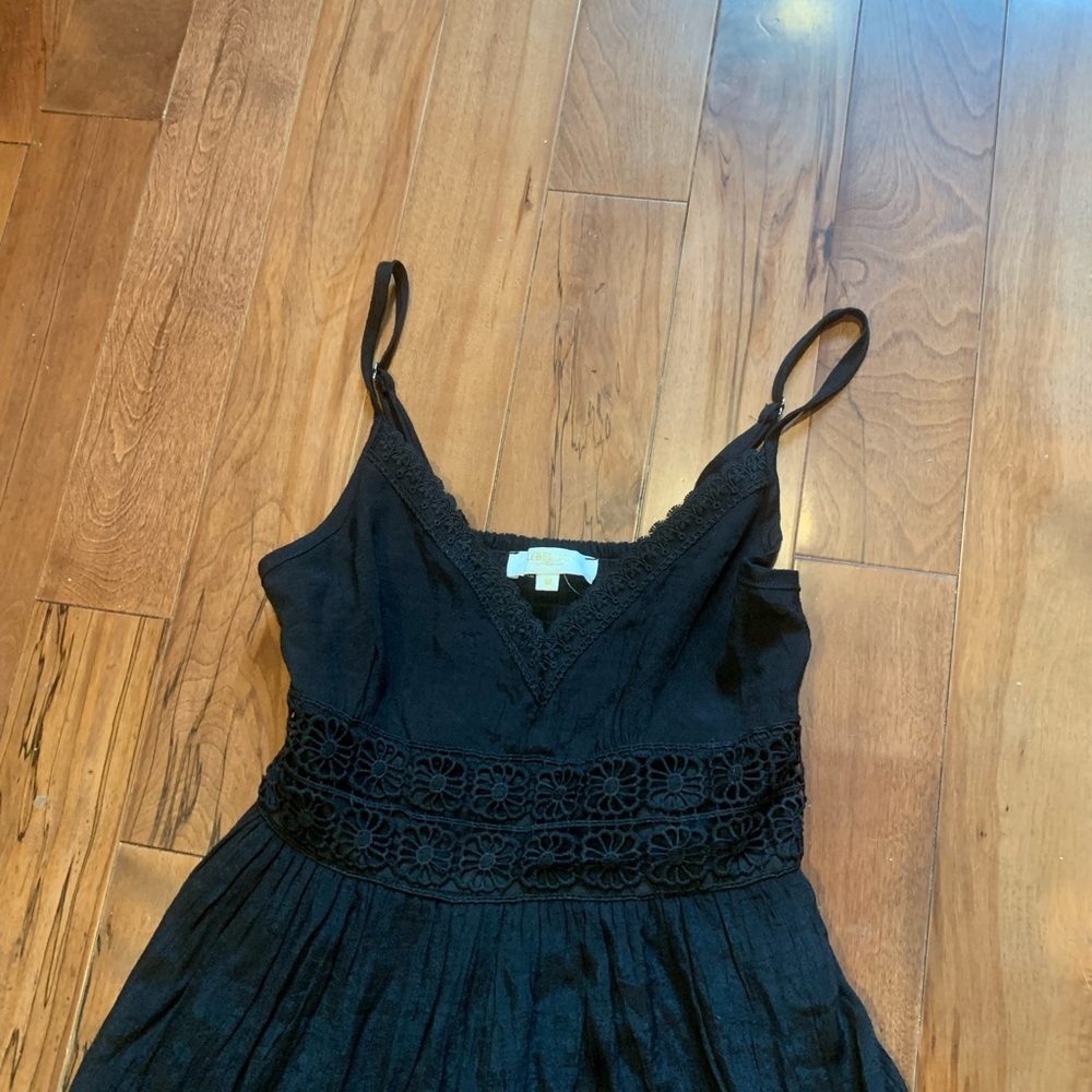 Black Maxi Dress with Lace Details size medium By rebellion new without tag - Picture 5 of 6